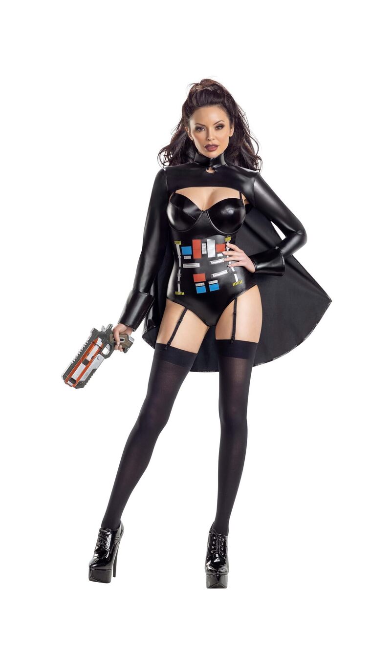 2741 Ruthless Galactic Empress Sexy Costume Set, Black, Small
